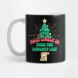Retro Most Likely To Make the Naughty List Mug